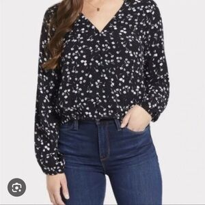 Sanctuary Black and White Patterned Blouse